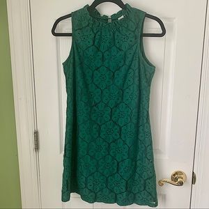 Green Floral Lace Dress